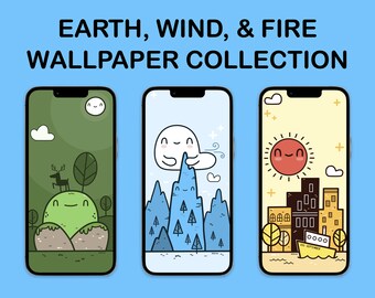 Kawaii Earth, Wind, and Fire Phone Wallpapers