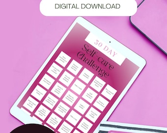 30 Day Self-Care Challenge, Printable Wellness Planner (Digital Download)