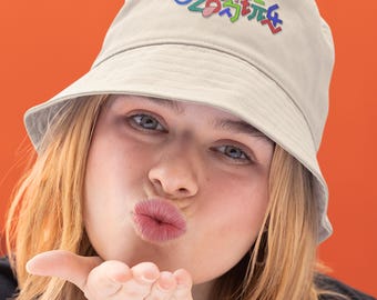 Bucket Hat, Eat Drink and Play, Generational Metaphor, Chinese Characters, 2025 Resolutions, Fun Sun Hat, Summer Headwear, Hip Hop Cap,