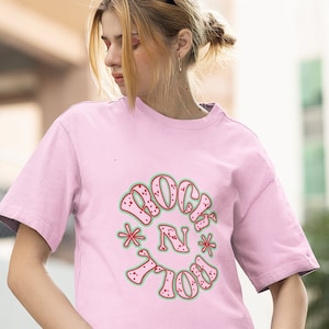 Rock N Roll Graphic Tee: Boho Hippie Style Cotton Top