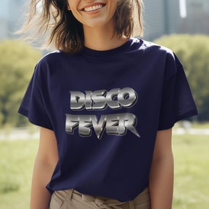 Disco Fever Cotton Tee: 70s Dance Nostalgia