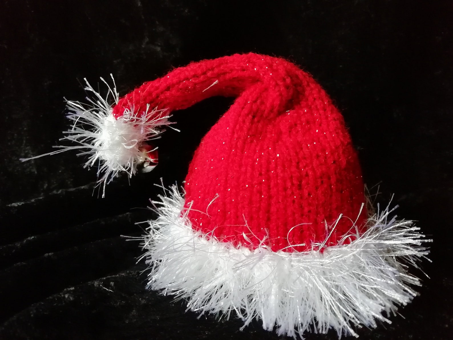 Hand Knitted Christmas Santa Hat with Bell Chocolate Orange Etsy
