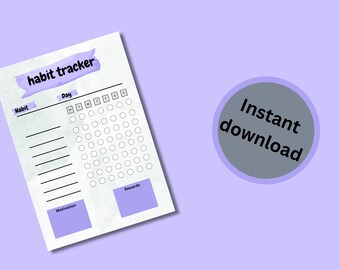 Weekly Habit Tracker Digital Printable Download for Planning and ...