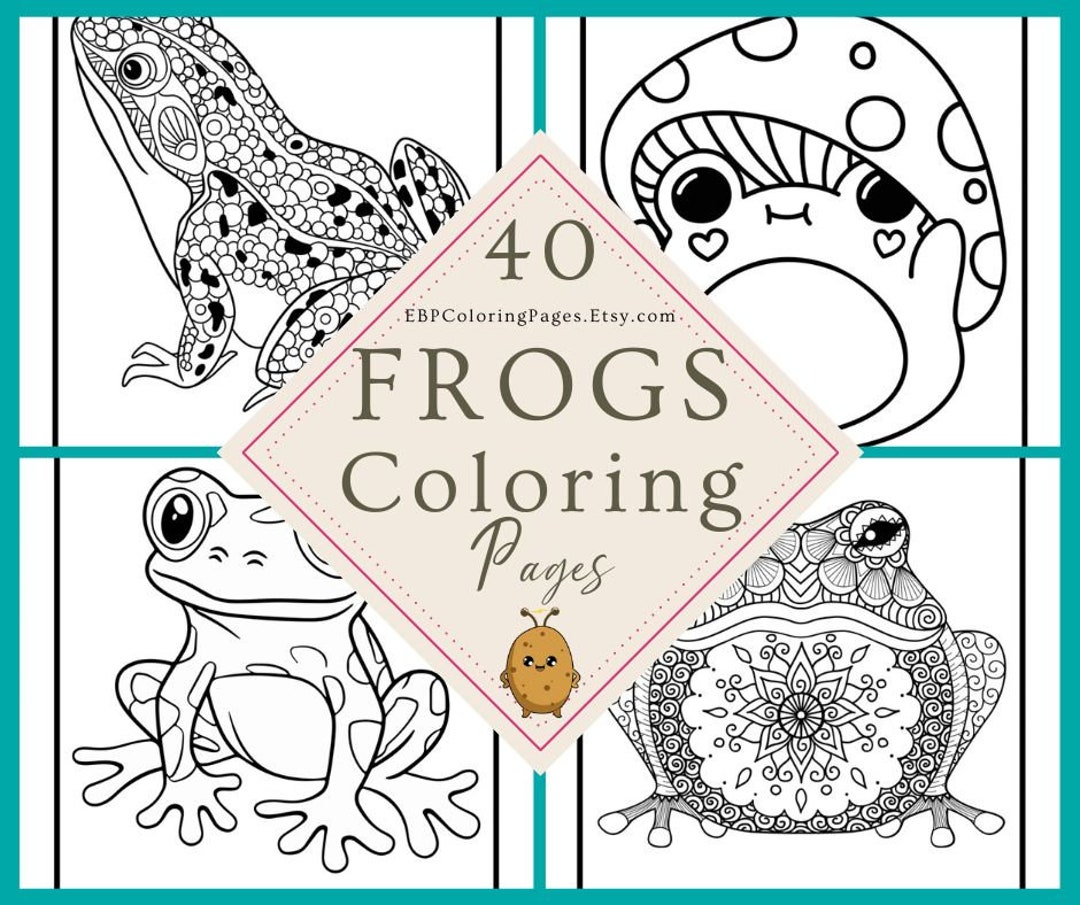 Frogs Coloring Pages 40 Unique Coloring Pages Coloring Book Detailed ...