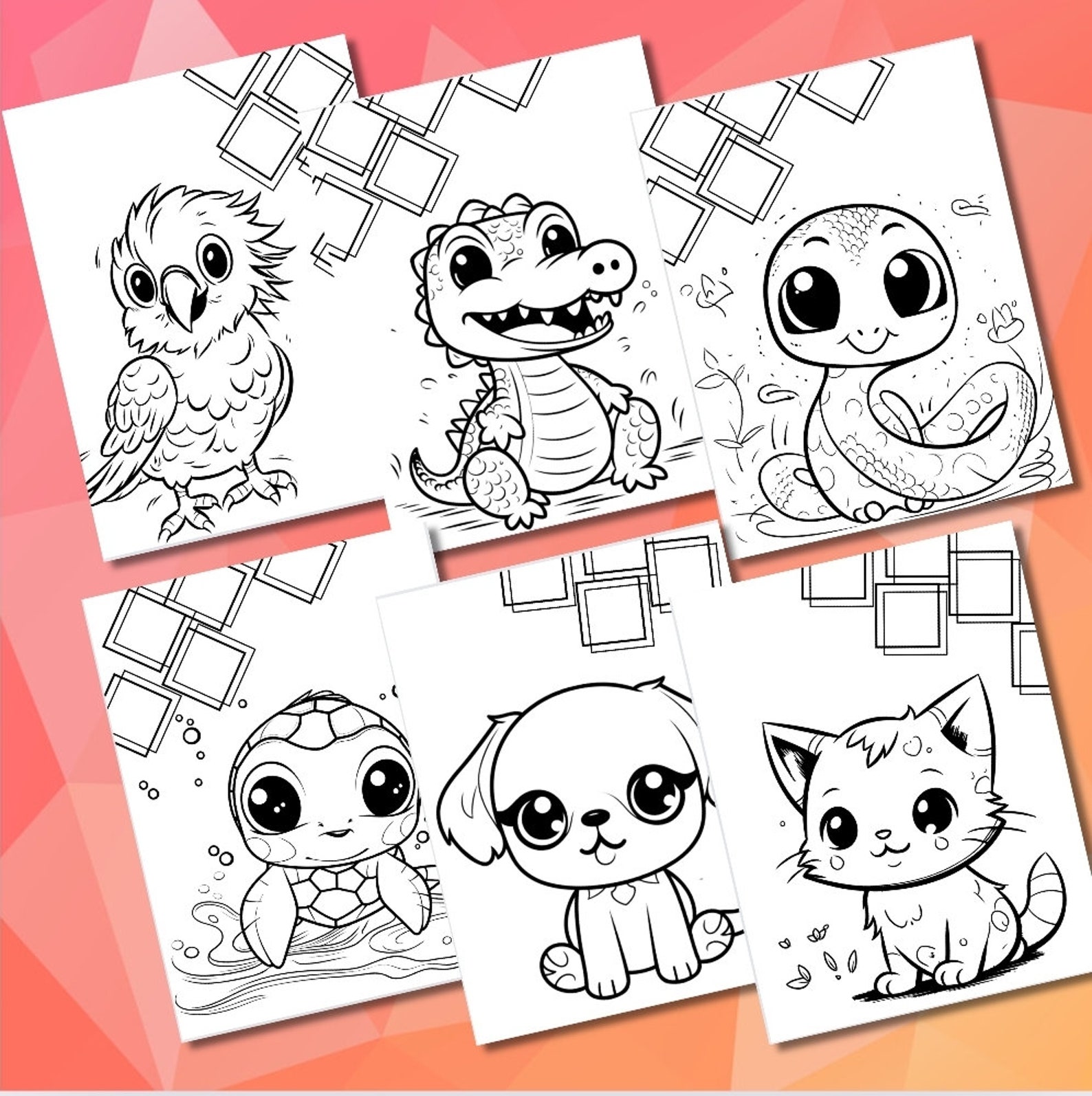 Animal Coloring Pages • All Ages Coloring • Coloring - Etsy