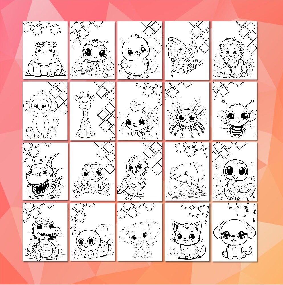 Animal Coloring Pages • All Ages Coloring • Coloring - Etsy