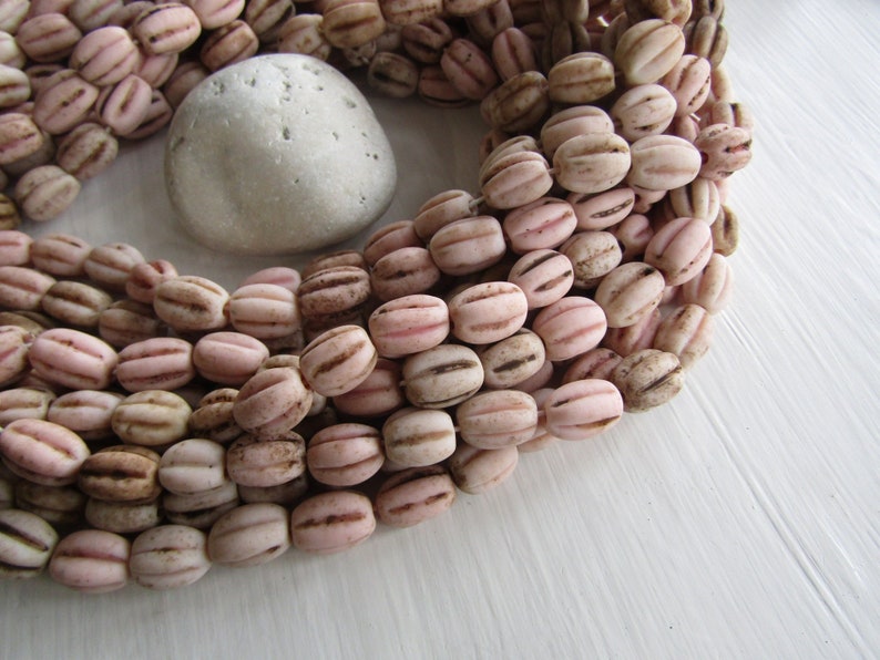 Beads Indonesian Bone Oval Tube Beads 14mm 15mm