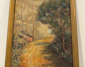 Original Painting Peaceful Lane Framed CW143-OPF4 8 x 10