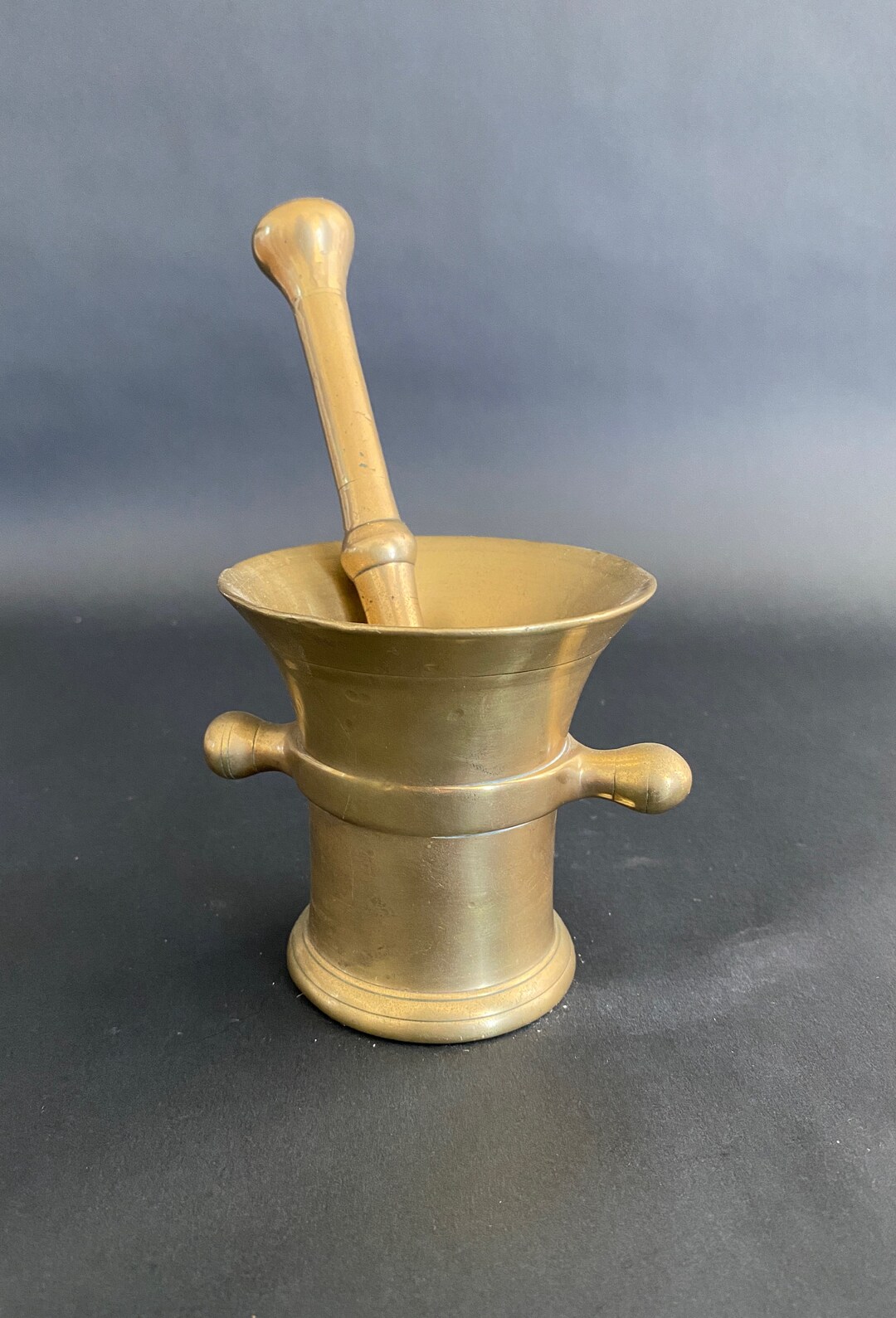 Vintage Heavy Brass Mortar and Pestle - Etsy