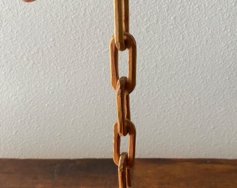 Vintage Wooden Chain Whimsey Carving