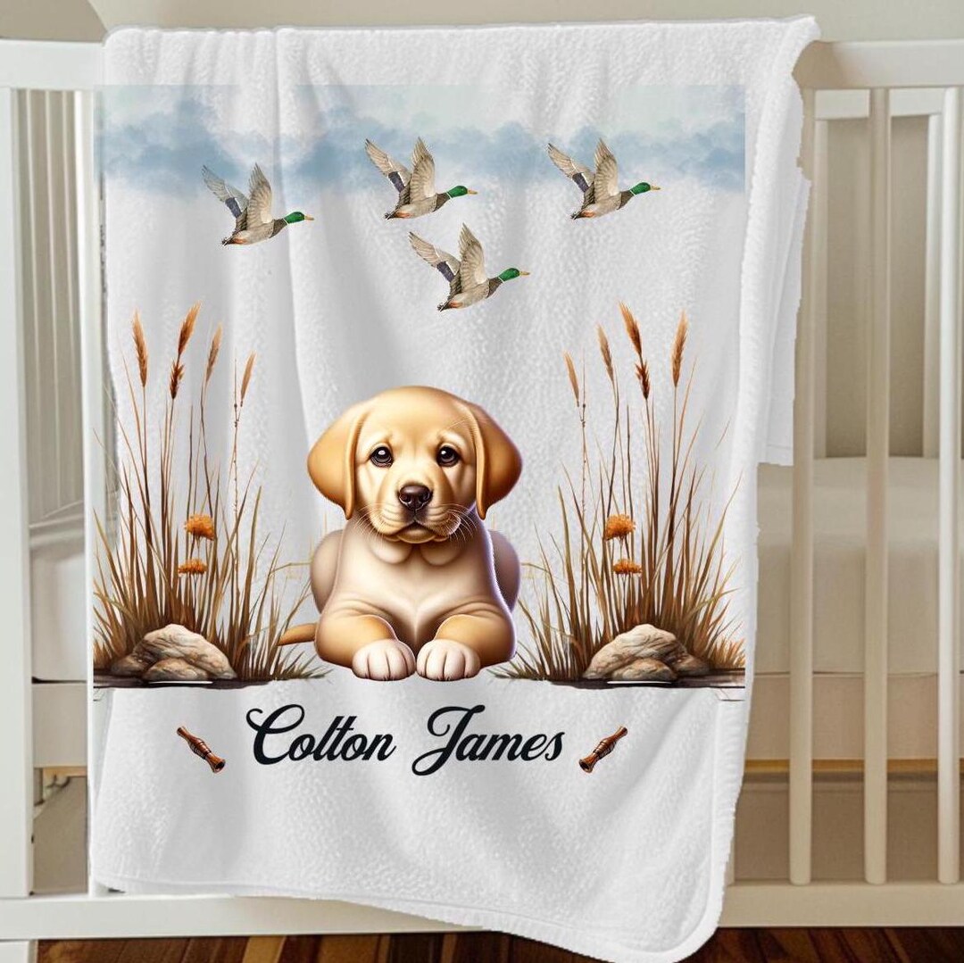 Personalized Mallard Duck Blanket for Babies Duck Themed Nursery ...