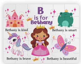 Kids' Puzzle, 30-Piece - Custom Princess Personalized Puzzles for Girls - Christmas Gift for Little Girls - Personalized Puzzle for Kids -