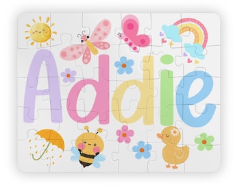 Custom Kids' Puzzle, Princess Personalized Puzzle for Kids - 30 Piece, Custom Name Jigsaw, Gift for Children, Educational Toy, Cute Design