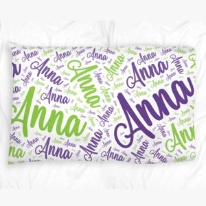 Personalized Microfiber Pillowcase for Kids and Teens, Custom Name All Over Print Pillowcase, Bedroom Decor, Unique Gift Idea, Children&#39;s