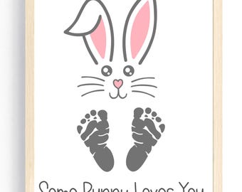 My First Easter Footprint Keepsake | Baby Easter Printable | Newborn or Toddler Easter Craft | DIY Baby Footprint Art | Digital Download