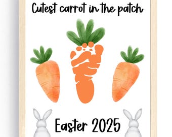 My First Easter Footprint Keepsake | Baby Easter Printable | Newborn Easter Craft | DIY Baby Footprint Art | Digital Download
