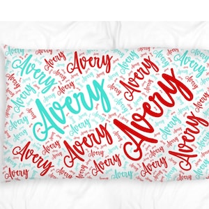 Personalized Microfiber Pillowcase for Kids and Teens, Custom Name All Over Print Pillowcase, Bedroom Decor, Unique Gift Idea, Children&#39;s