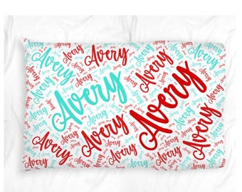 Personalized Microfiber Pillowcase for Kids and Teens, Custom Name All Over Print Pillowcase, Bedroom Decor, Unique Gift Idea, Children's