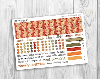 W-221 || Amber Fields | WEEKLY OVERVIEW Add On Stickers