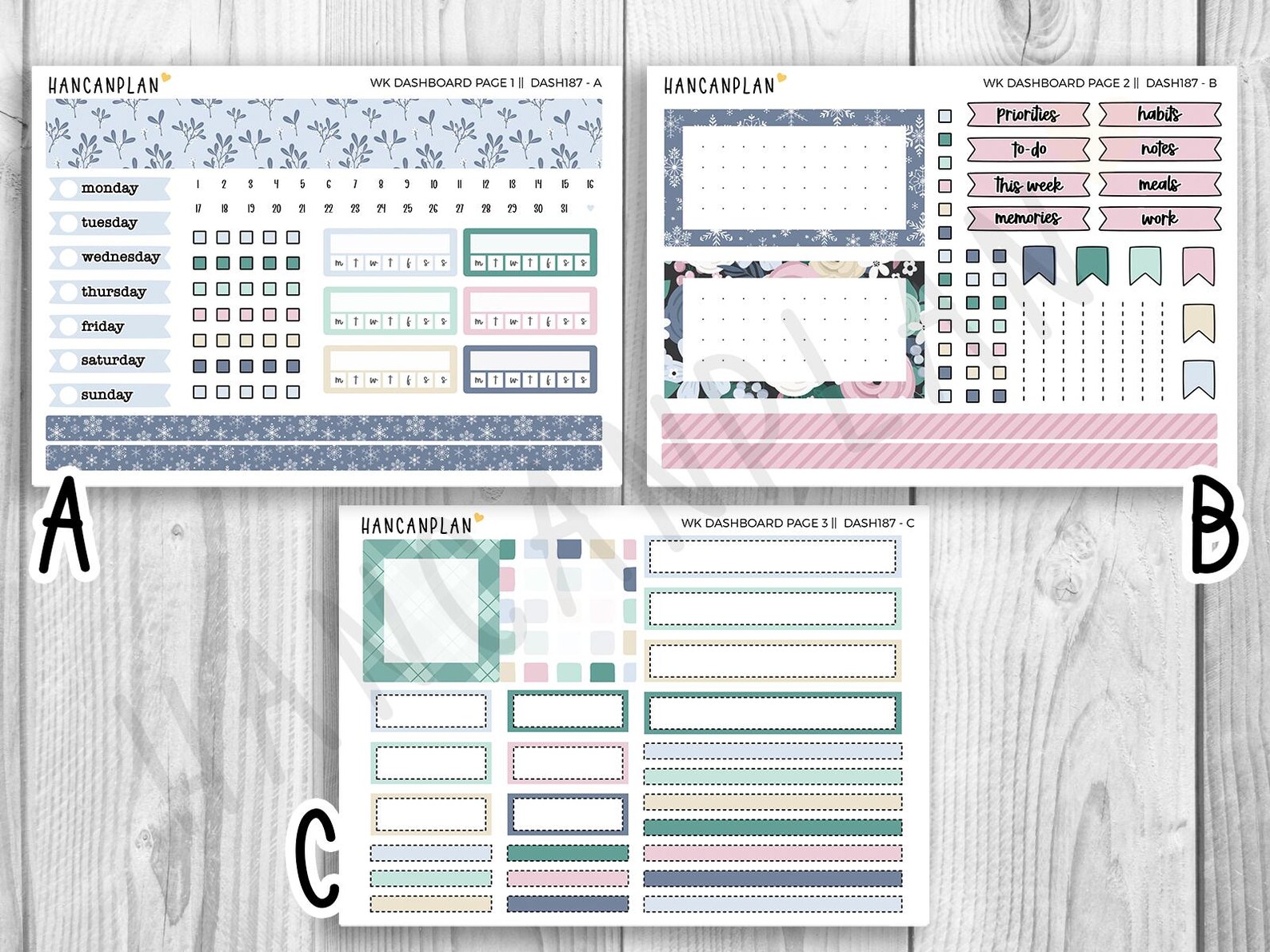 Erin Condren Dashboard Ideas