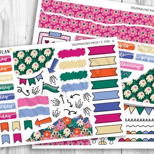 J-165 || Pop pétales | Kit d'agenda pour JOURNAL