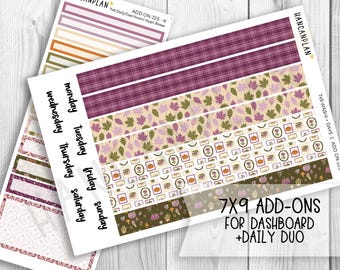 AO-225 || 7x9 DAILY Duo + Weekly DASHBOARD Kit Extras | Plum Cottage