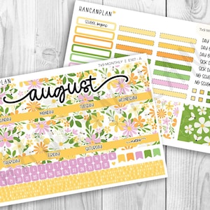 E-167 || 7x9 août mensuel | Abeille occupée | Kit de planification | Kit Erin Condren