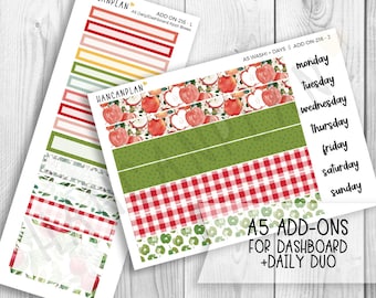 AO-216 || A5 DAILY Duo + Weekly DASHBOARD Kit Extras | Homegrown Harvest