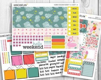 H-207 || Hobonichi Cousin WEEKLY KIT | Tiki Tropics