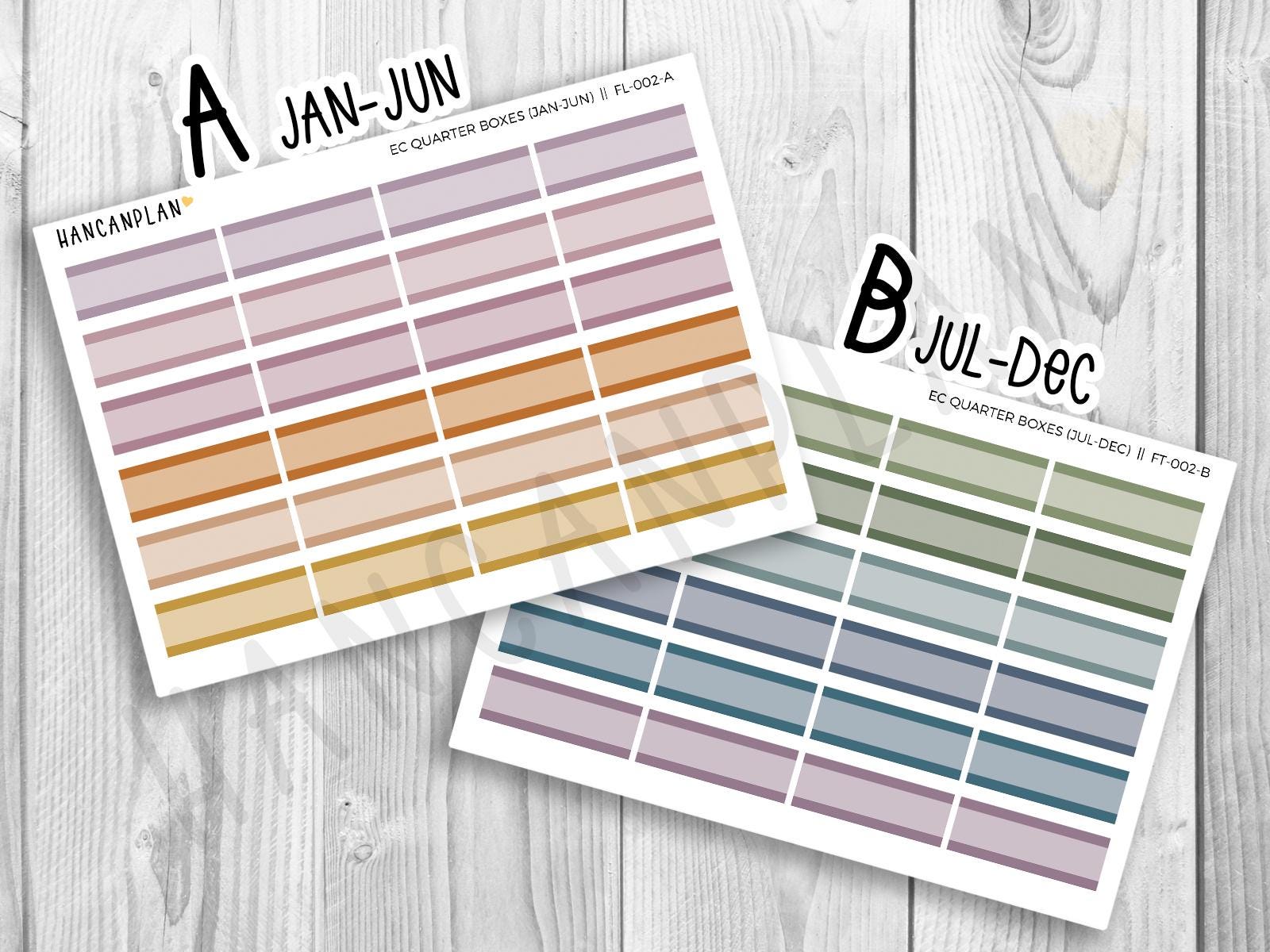 FT-002 | Quarter Boxes | Erin Condren TOILE Matching Stickers - Etsy