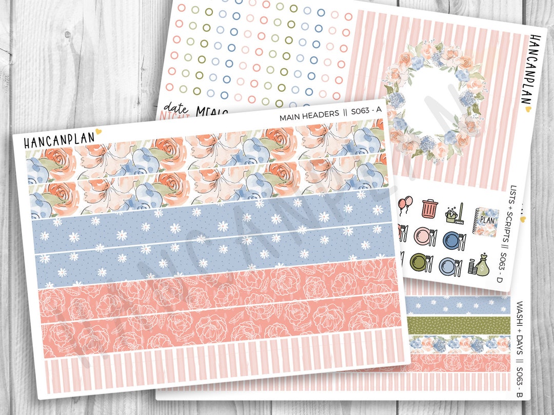 S-063 7x9 Daily Duo IN BLOOM Erin Condren Daily Duo Kit - Etsy