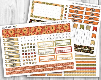 DASH-221 ||  7x9 Erin Condren Weekly DASHBOARD Kit | Amber Fields