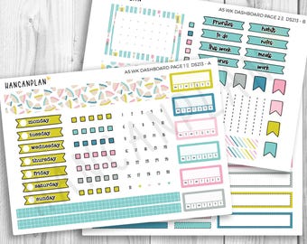 DS-213 || A5 Erin Condren Weekly DASHBOARD Kit | Class Act