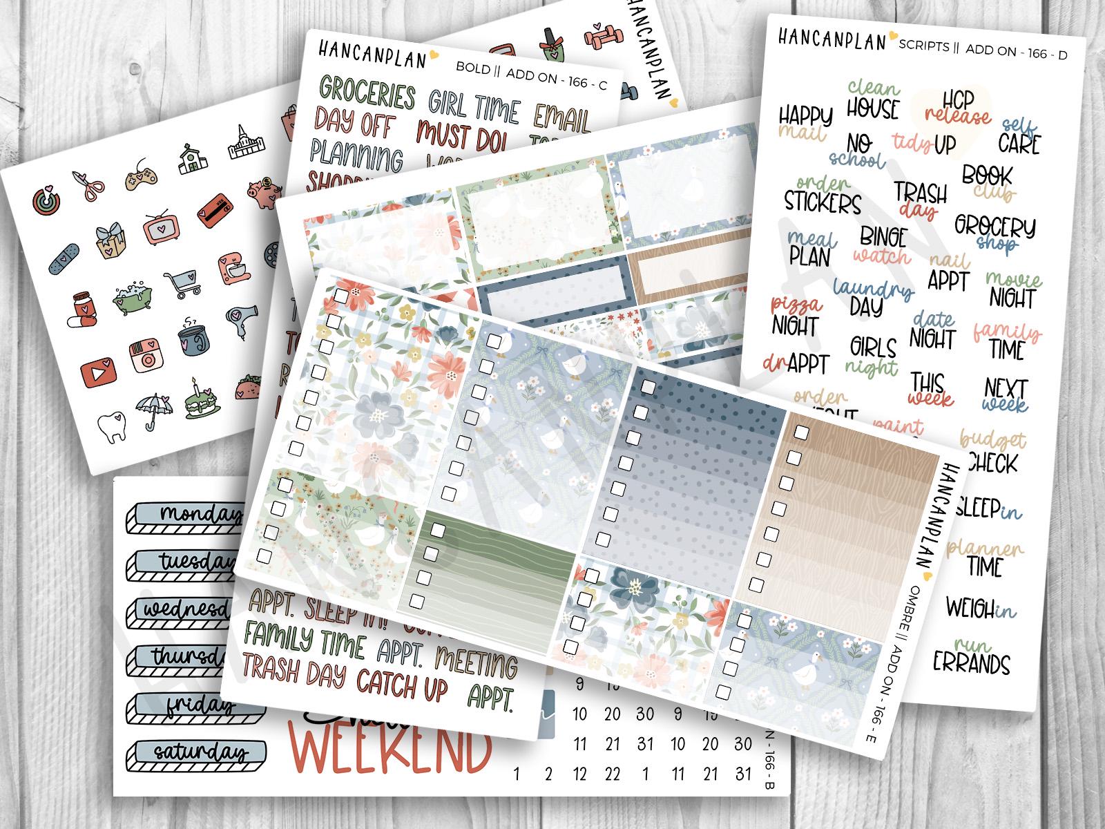 Add On Kit-166 || Sweet Farmhouse | WEEKLY Planner Kit Extras