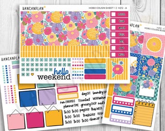 H-212 || Hobonichi Cousin WEEKLY KIT | Garden Party
