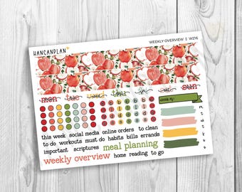 W-216 || Homegrown Harvest | WEEKLY OVERVIEW Add On Stickers
