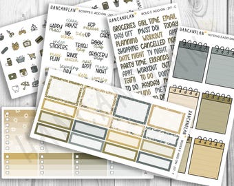 Add On Kit-217 || Weekly Planner Kit Extras | Chamomile Meadow | Coordinating Kit Extras