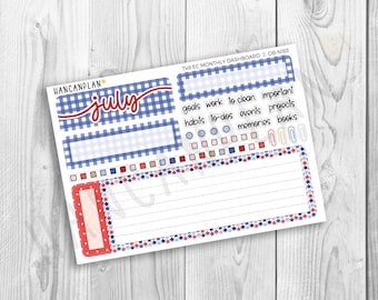 DB-N-163 || NEW 7x9 JULY Monthly Productivity Dashboard Kit | Liberty | Erin Condren 2025–2026