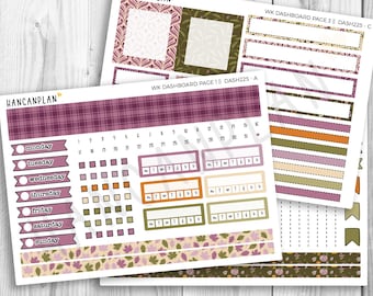 DASH-225 ||  7x9 Erin Condren Weekly DASHBOARD Kit | Plum Cottage