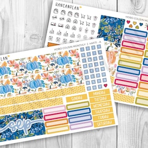 HM-171 || Hobonichi Cousin MONTHLY KIT | Autumn Blooms