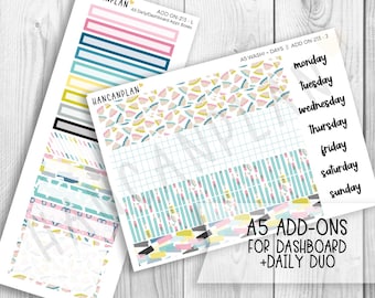 AO-213 || A5 DAILY Duo + Weekly DASHBOARD Kit Extras | Class Act