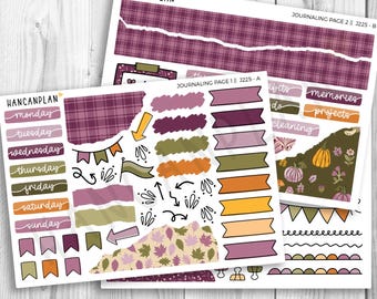 J-225 || Plum Cottage | JOURNALING Planner Kit