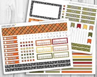 DASH-220 ||  7x9 Erin Condren Weekly DASHBOARD Kit | Midnight Manor
