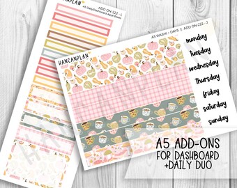 AO-222 || A5 DAILY Duo + Weekly DASHBOARD Kit Extras | Pumpkin Spice