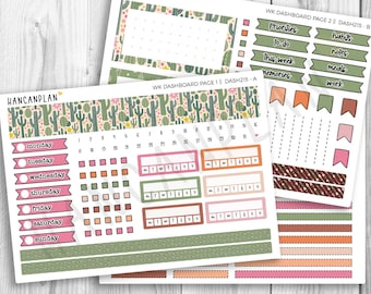 DASH-215 || 7x9 Erin Condren Weekly DASHBOARD Kit | Wild West