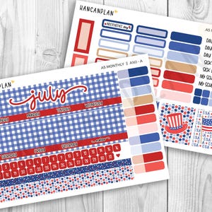 A-163 || A5 JULY Monthly | Liberty| Planner Kit