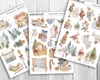 B-228 || Village de Noël | Feuilles de décoration bonus