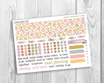 W-222 || Pumpkin Spice | WEEKLY OVERVIEW Add On Stickers