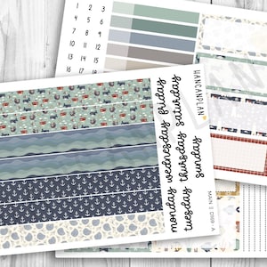 D-169 || Daily Duo A5 + A5 Compact vertical | Bord de mer | Kit Erin Condren