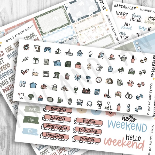 Add On Kit-097 || WOODLAND | WEEKLY Planner Kit Extras